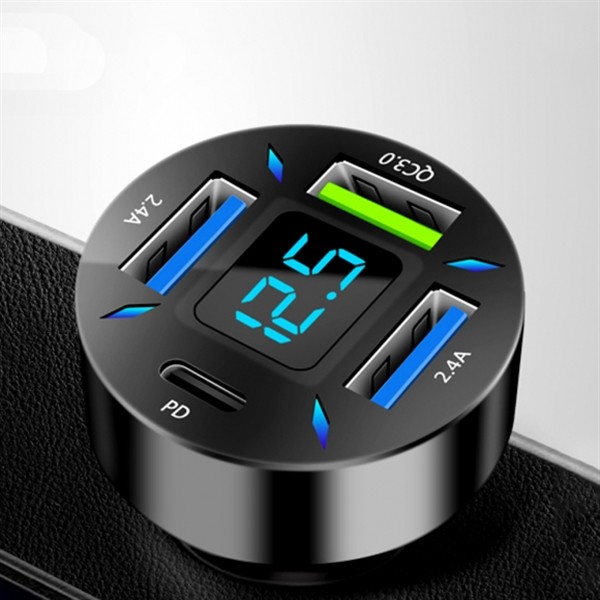 AutoZenith 차량용 QC3.0 PD 2.4A 고속충전 시거잭, 블랙, 2개