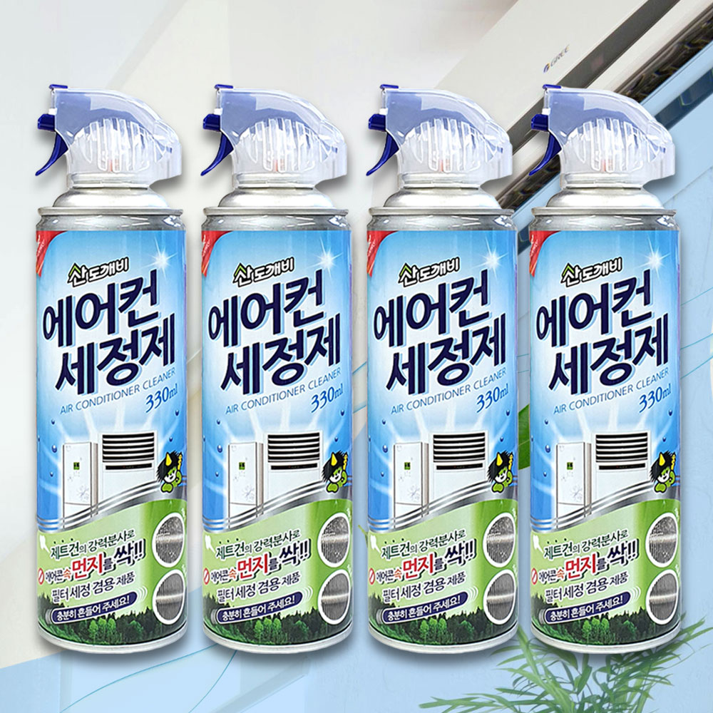 산도깨비 에어컨 세정제, 330ml, 4개