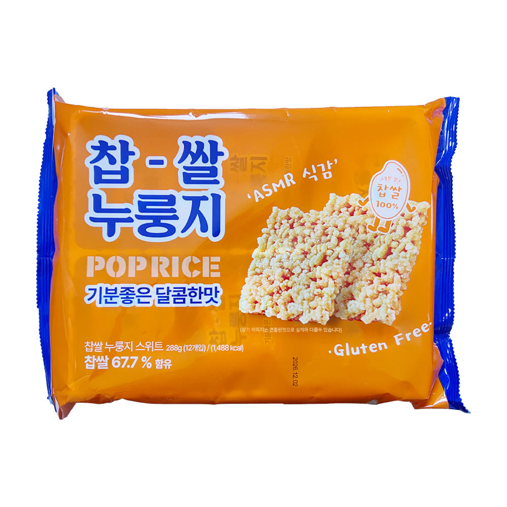 찹쌀 누룽지 스위트, 288g, 3개