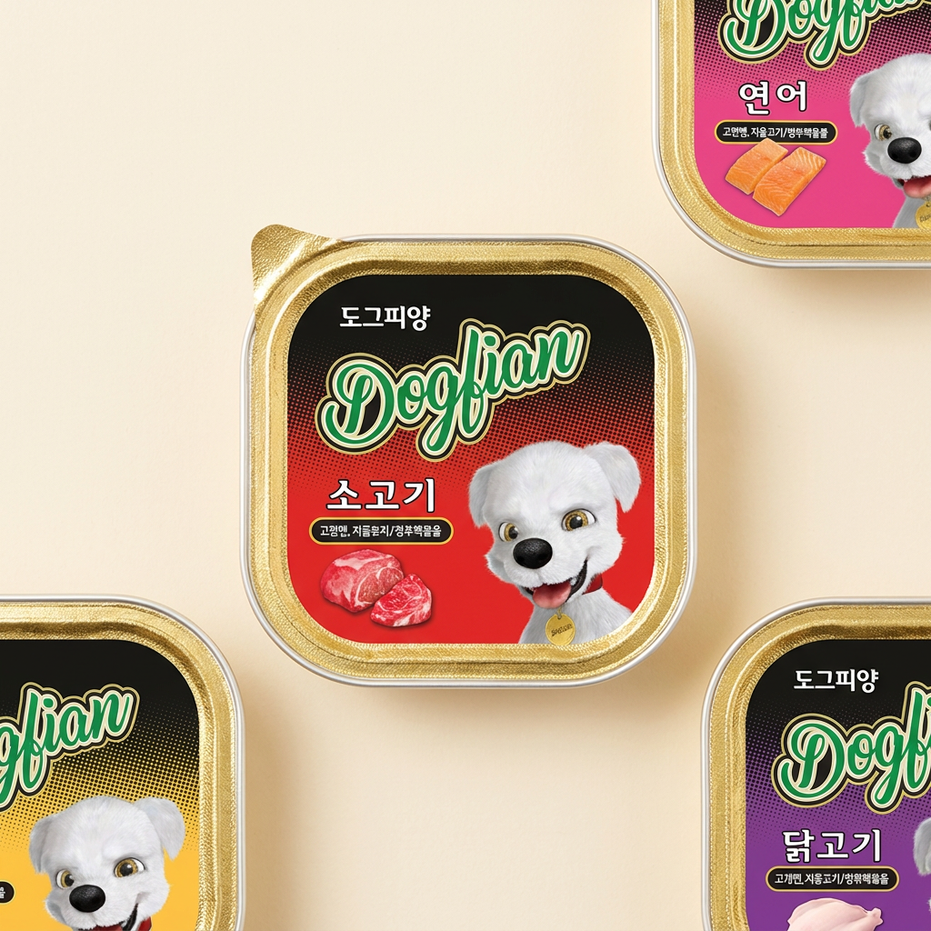 도그피앙 사각캔, 콤보, 100g, 24개