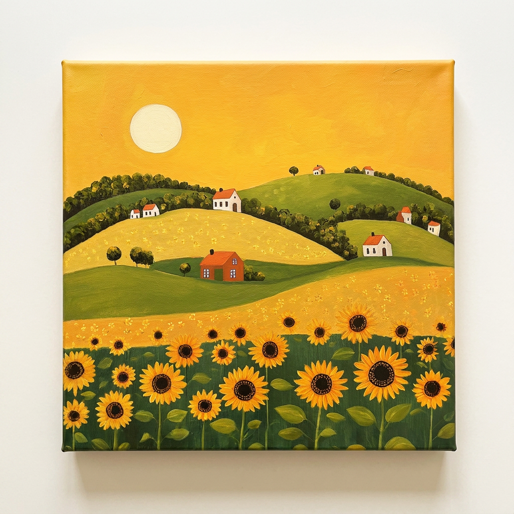 인테리어 소품 그림 액자 풍경05, 40x40cm, 캔버스 액자