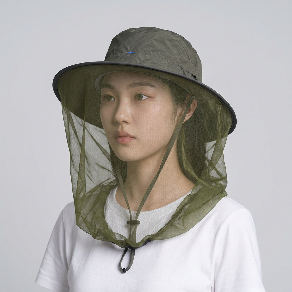 컬러풀 방충모자, 블루, FREE