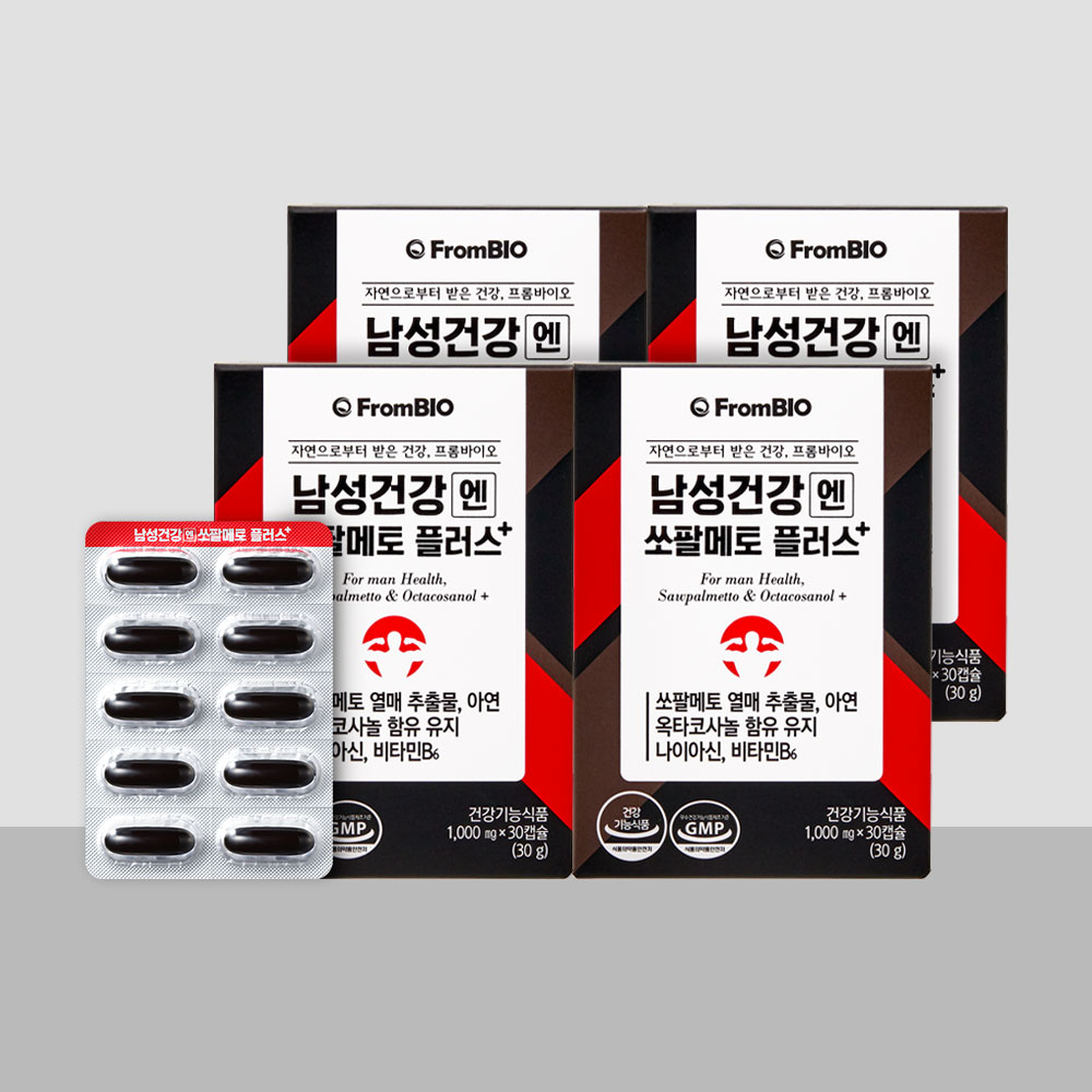 (주)프롬바이오 프롬바이오 남성건강엔 쏘팔메토 플러스, 30캡슐, 4박스