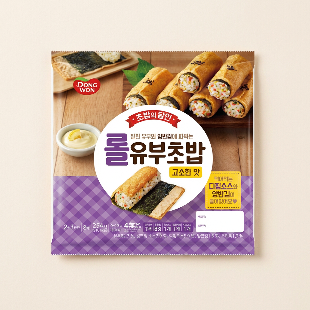 동원 롤유부초밥, 고소한맛, 254g, 5개