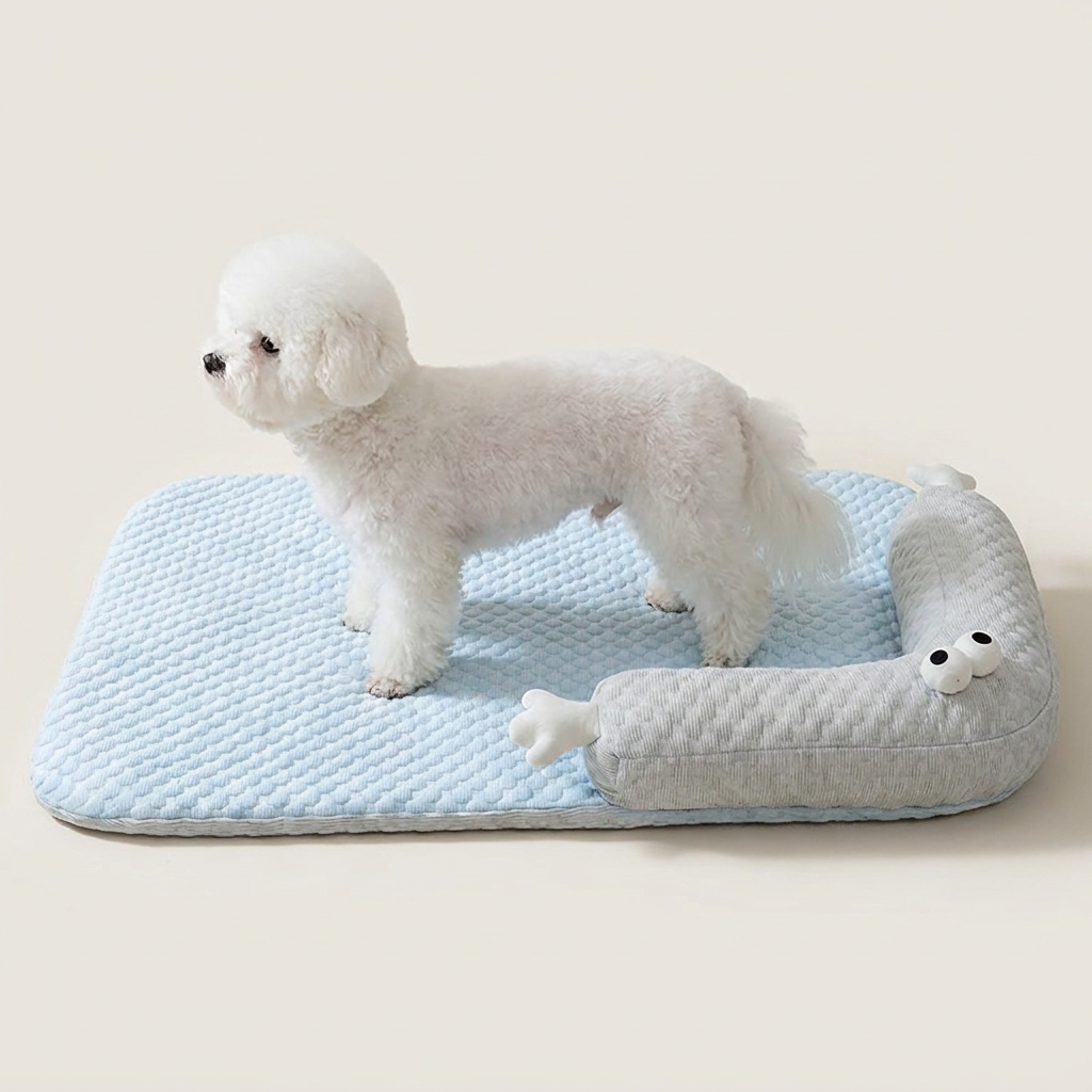 콩쓰몰리 시원하개 강아지 고양이 여름 냉감매트, 블루, S, 1개