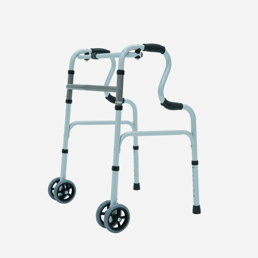 현대메딕스 접이식 2단 보행보조기, HM-2FW-03, 2겹바퀴, 1개