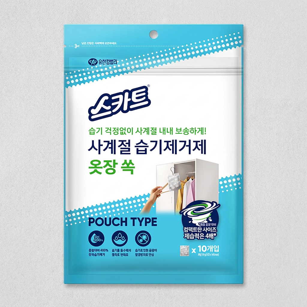 유한킴벌리 스카트 사계절 습기제거제 옷장 쏙, 30g, 10개입, 1팩