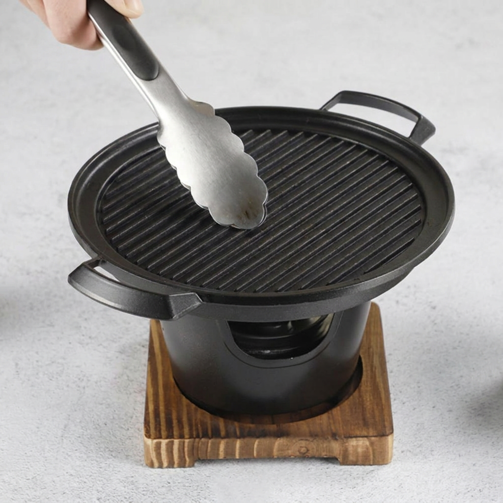 에코벨 고체연료 가정용 미니화로 불판세트, 16cm, 1개