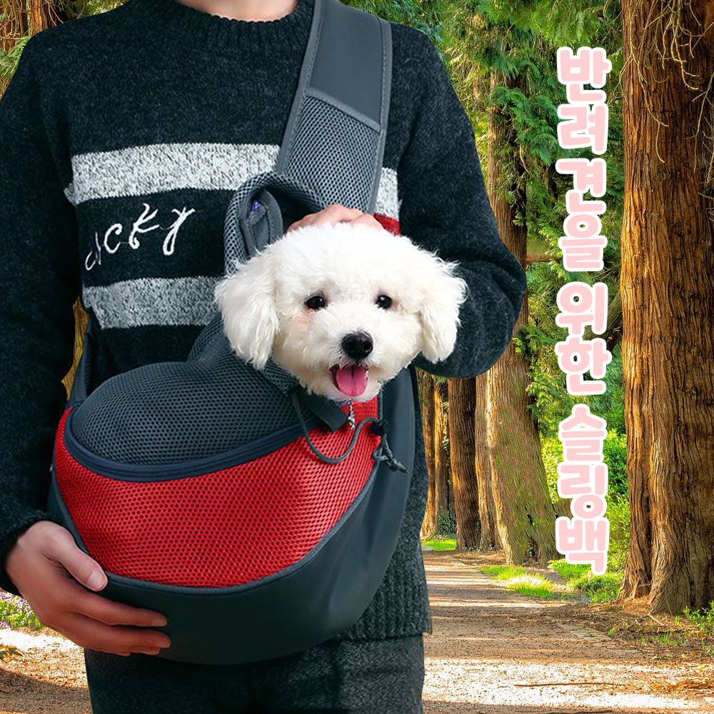 애견 이동장 캐리어 가방 고양이 애견 강아지 슬링백 이동 소형, 레드, 애견가방 소형, 1개
