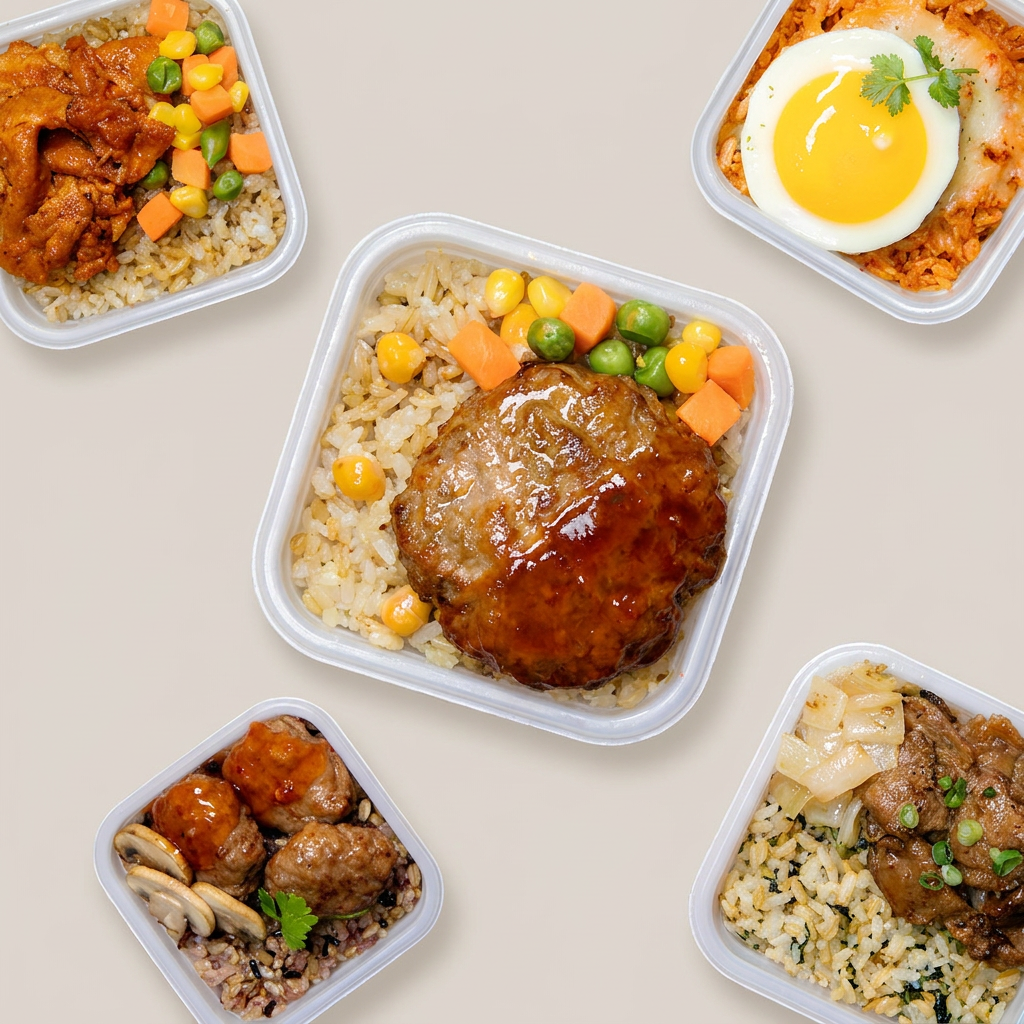 방탄푸드 컵 도시락, 230g, 계란 3개 + 제육 3개 + 숯불고기 3개 + 미트볼 3개 + 함박스테이크 3개, 1세트