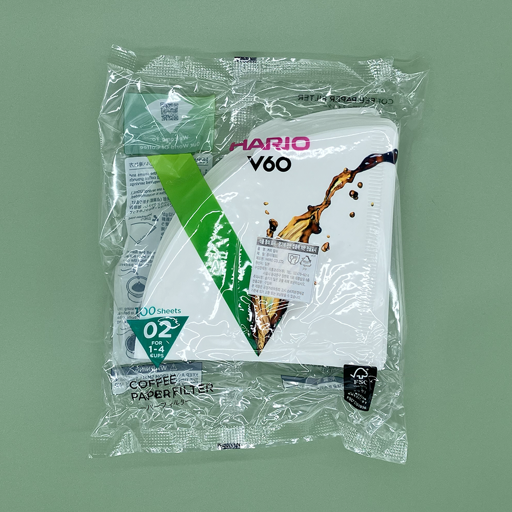 메르헨 하리오 2-4인용 핸드드립 커피 필터 여과지 화이트 VCF 02 100W, 100매, 1개