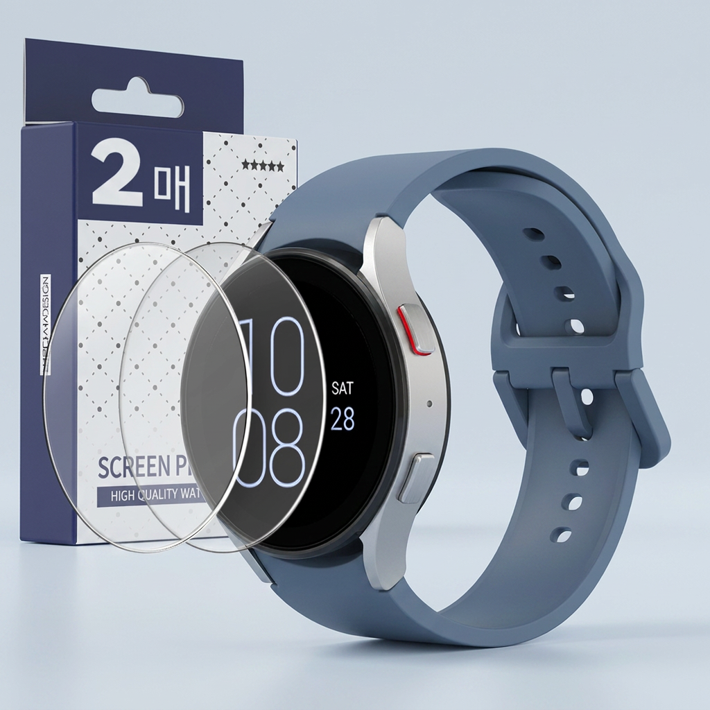 별다섯 갤럭시 워치 강화유리 액정보호필름, 투명, 워치8, 40mm, 2매