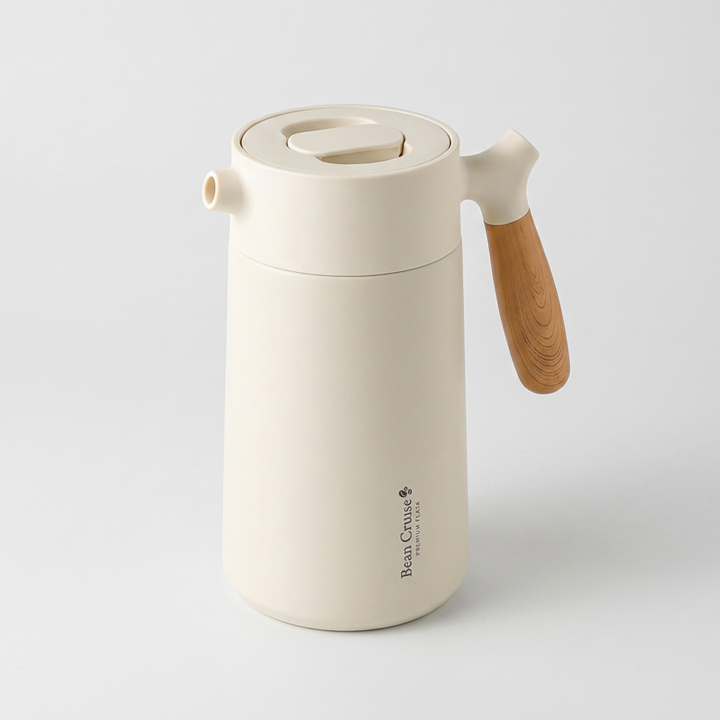 뉴리스 진공 보온보냉 주전자, 크림화이트, 1.4L, 1개