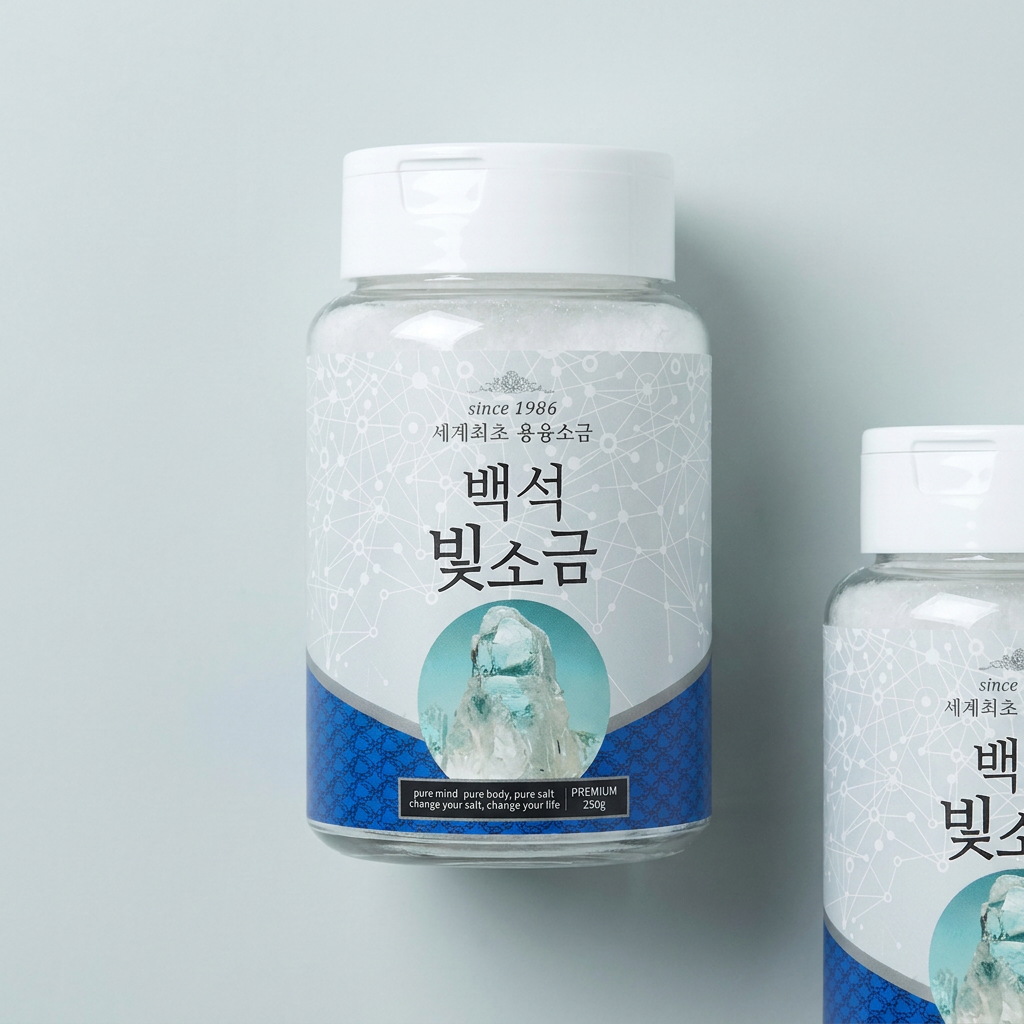백석빛소금 1000도씨 용융소금 용기형, 250g, 2개
