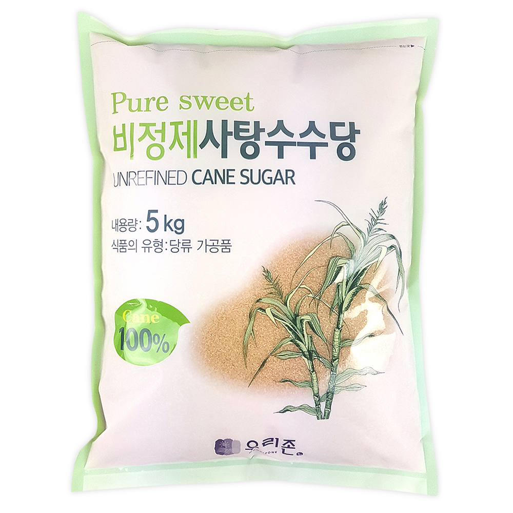 농업회사법인 우리존(주) 우리존 퓨어스윗 비정제 사탕수수당, 5kg, 1개
