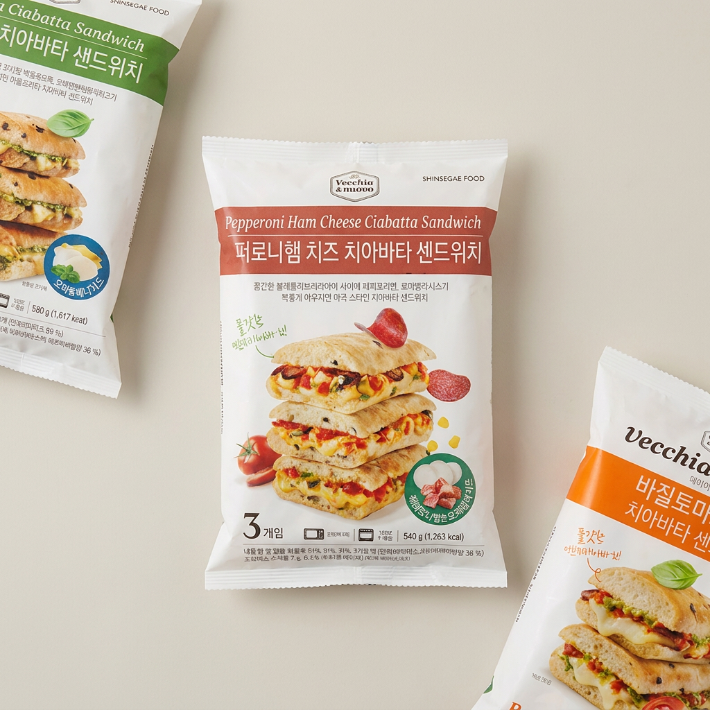 베키아에누보 바질모짜 치아바타 샌드위치, 9개, 3팩