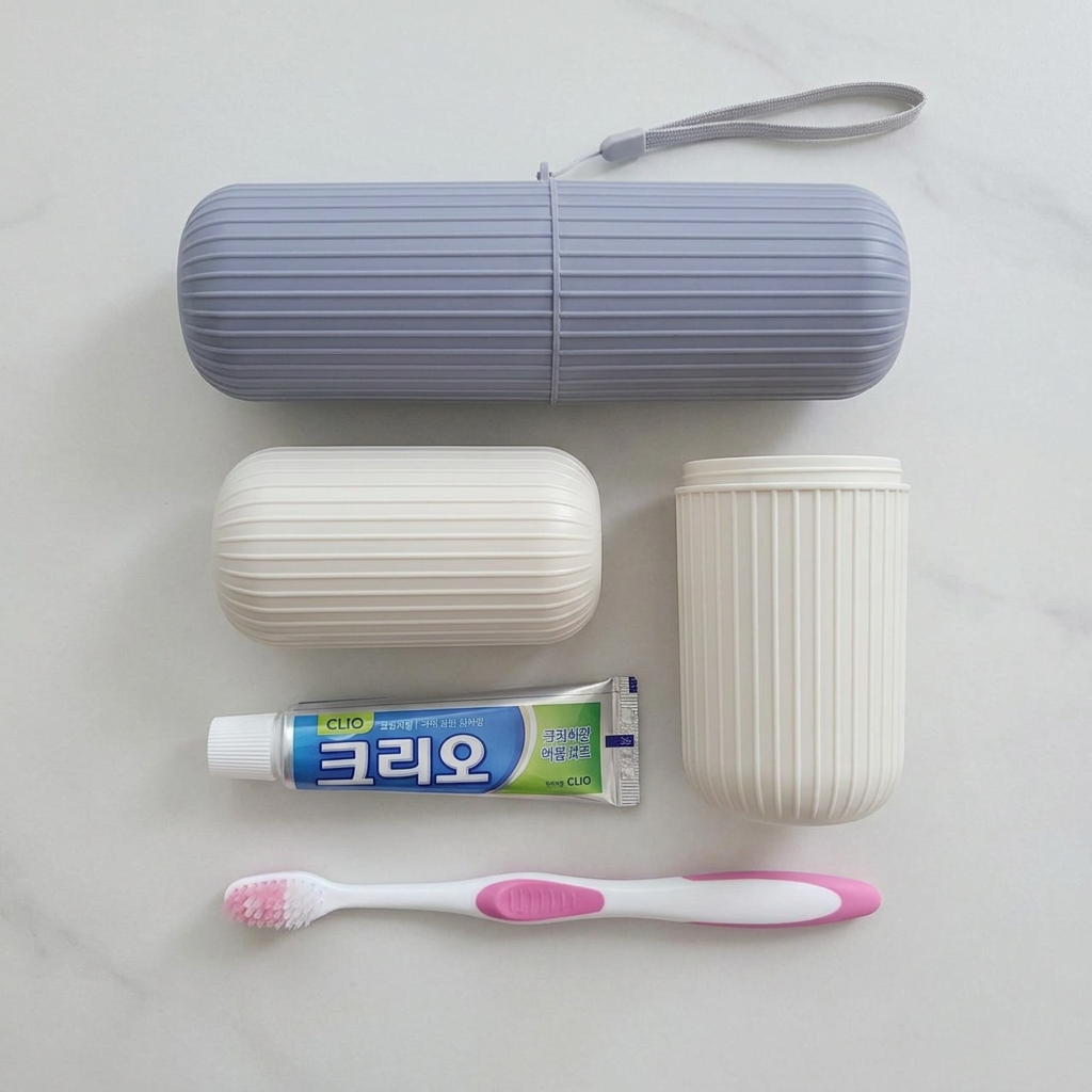 휴대용 치약 보관함 케이스, 그레이, 1개