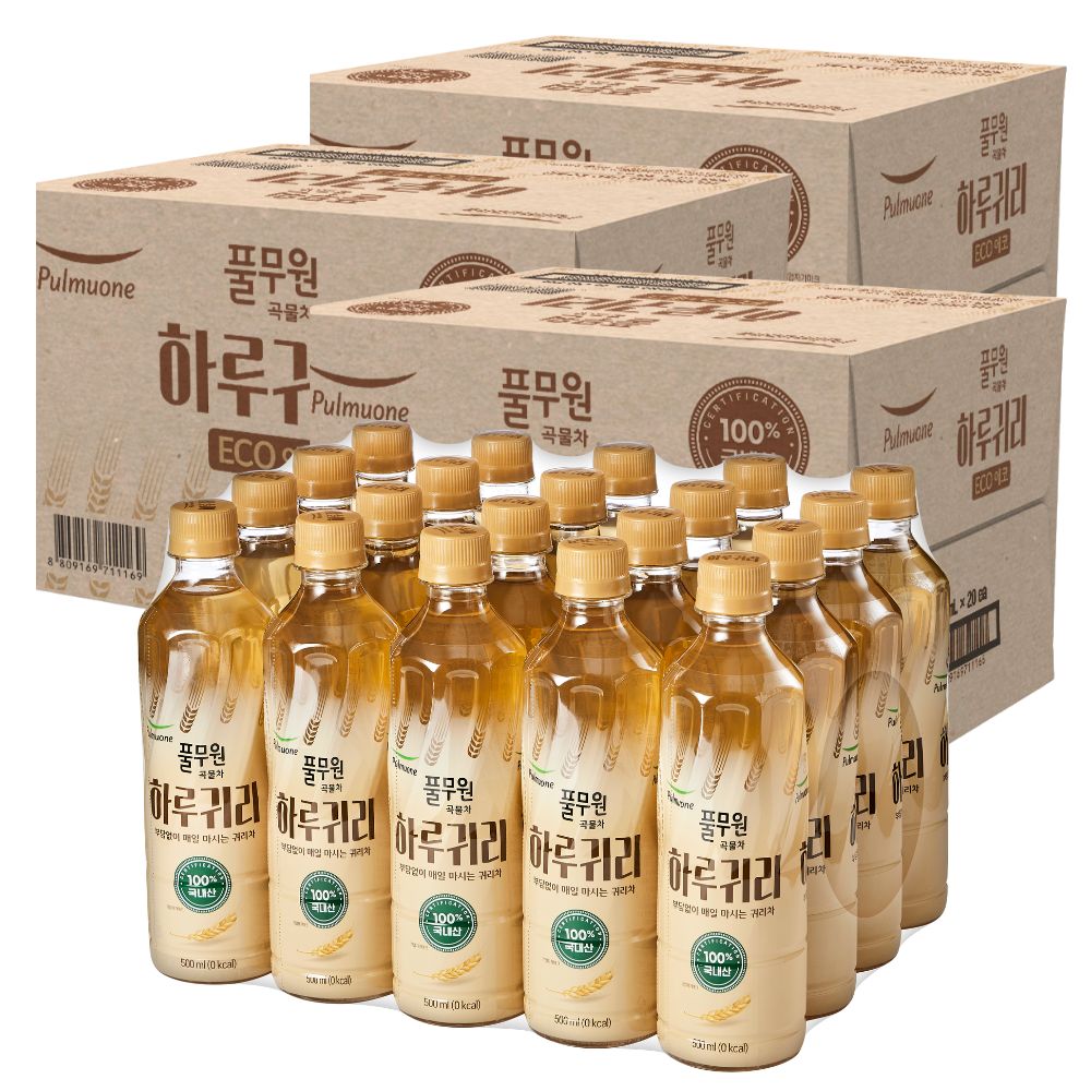 풀무원 곡물차 하루귀리, 500ml, 80개