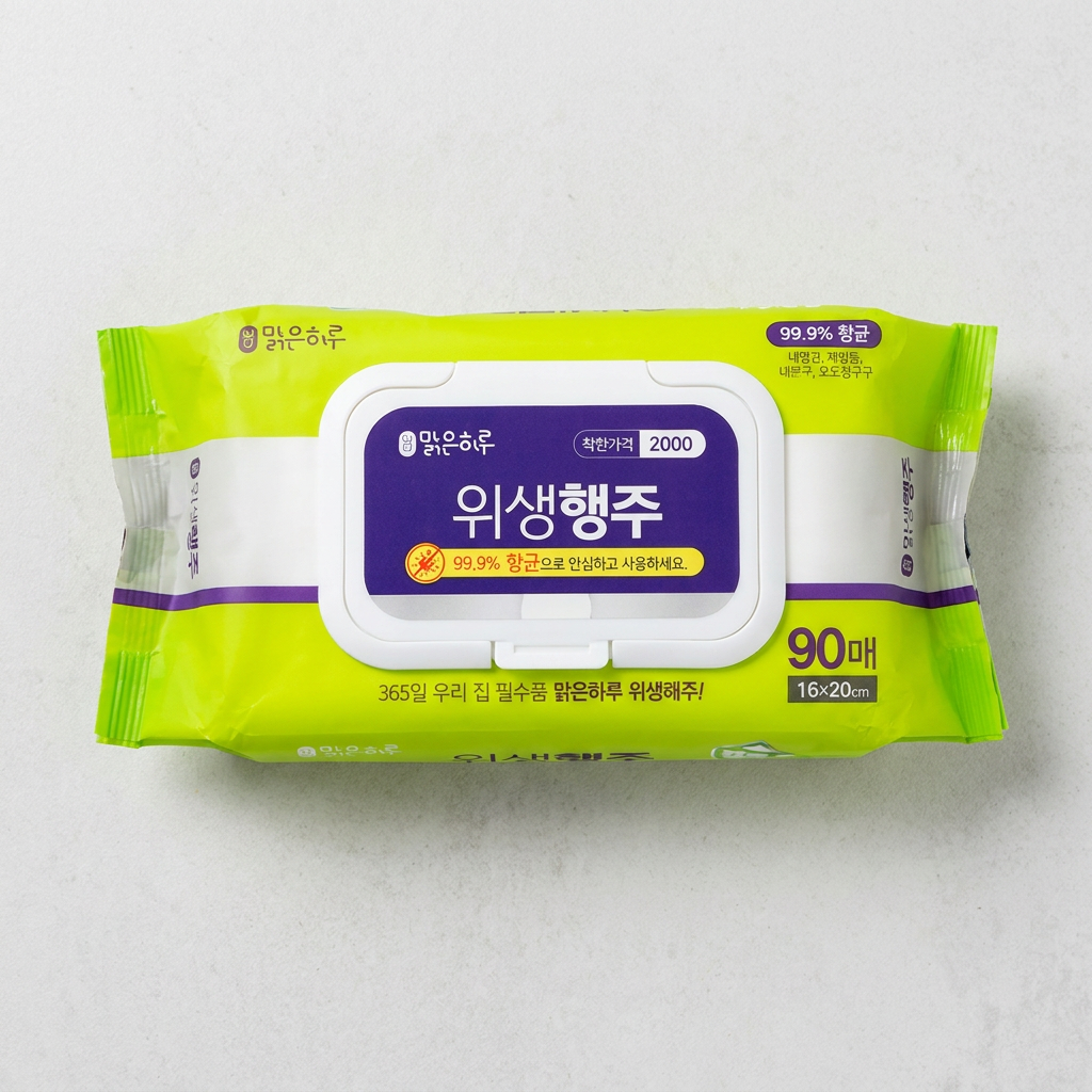 맑은하루 위생 행주 BTM-M193, 16x20cm, 90매, 1개