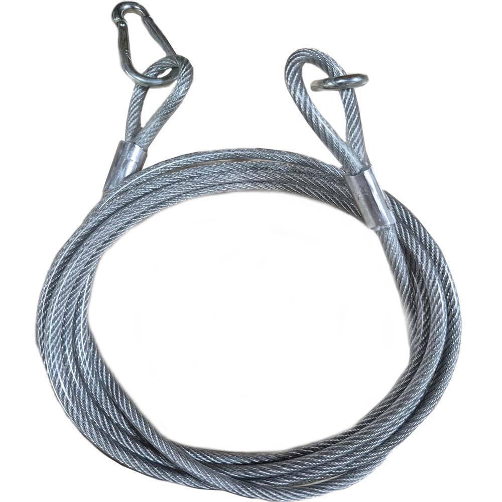 투명코팅 와이어, 양쪽고리 락킹, 비너 5mm 2개, 5mm x 1.5m, 1개