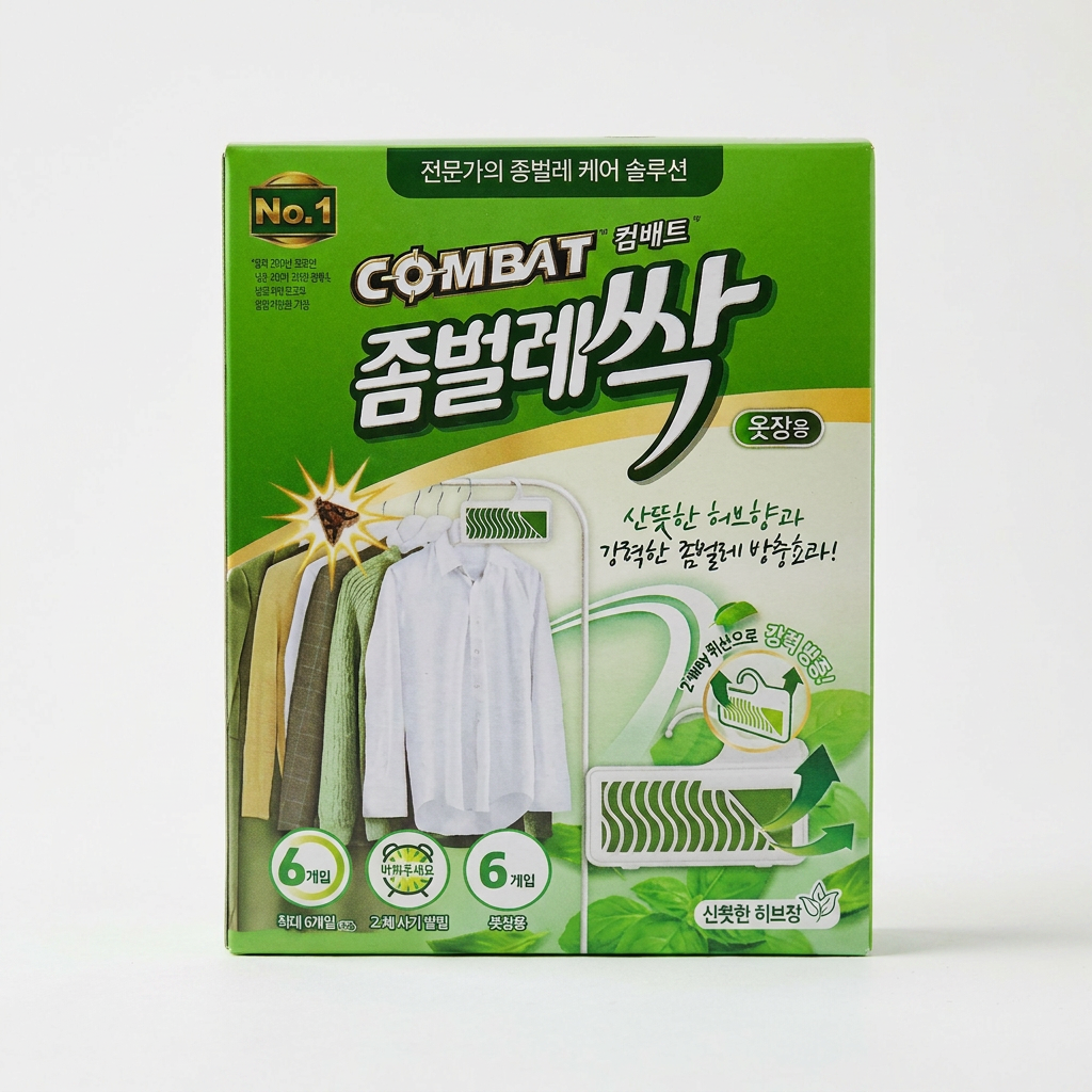 컴배트 좀벌레싹, 옷장용, 6개입, 1개