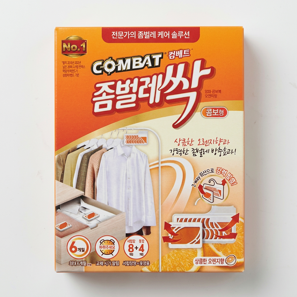 컴배트 좀벌레싹 콤보형 실속팩, 오렌지향, 12개입, 1개