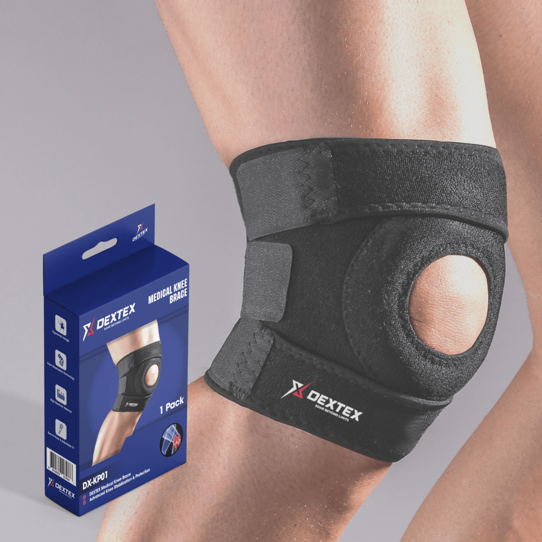 DEXTEX 의료용 무릎보호대, 블랙, FREE, 1개입, 2개