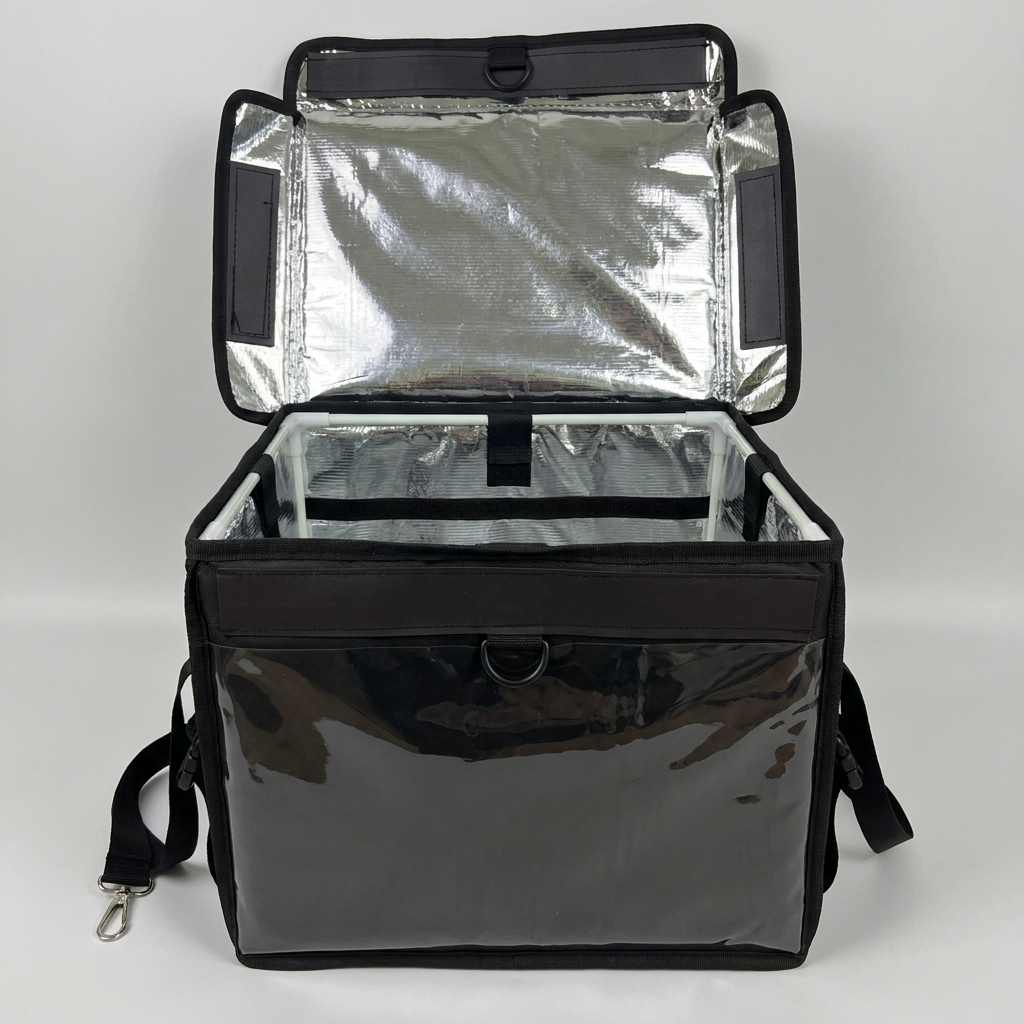 자석커버 보온보냉 배달가방, 블랙, 40x27x30cm, 30L, 1개