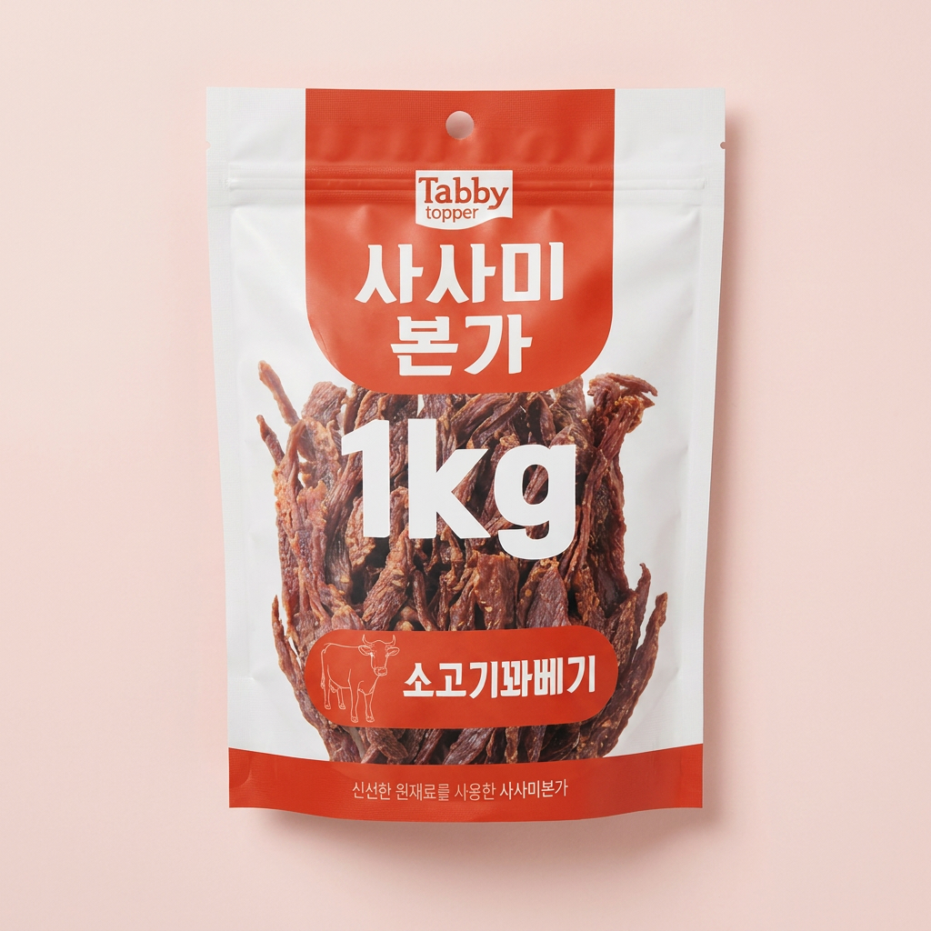 테비 고런치 대용량 강아지간식, 사사미본가 소고기꽈배기, 1kg, 1개