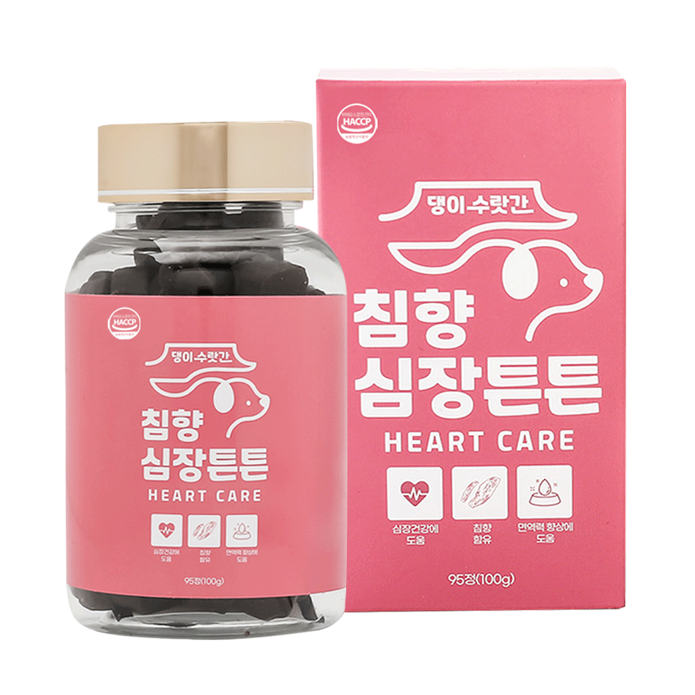댕이수랏간 강아지 심장 영양제, 심장, 99정, 100g, 1개