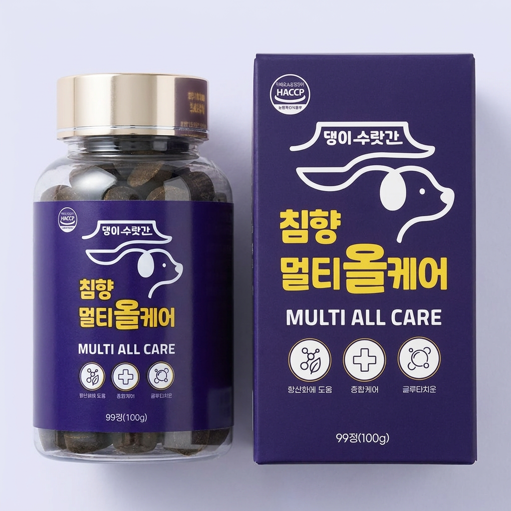 댕이수간 강아지 종합 영양제 침향 멀티올케어, 99정, 100g, 1개