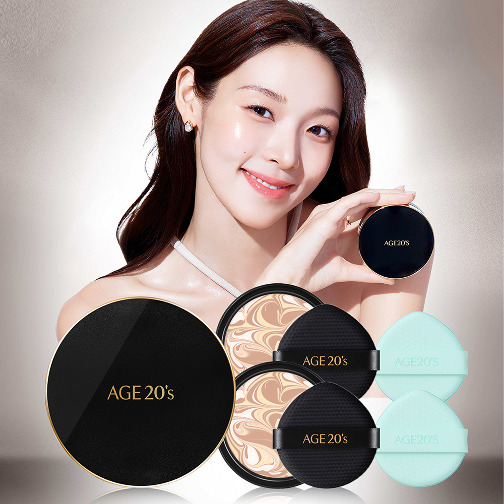 에이지 투웨니스 시그니처 에센스 커버 팩트, 케이스, 1개 + 리필, 23호, 2개