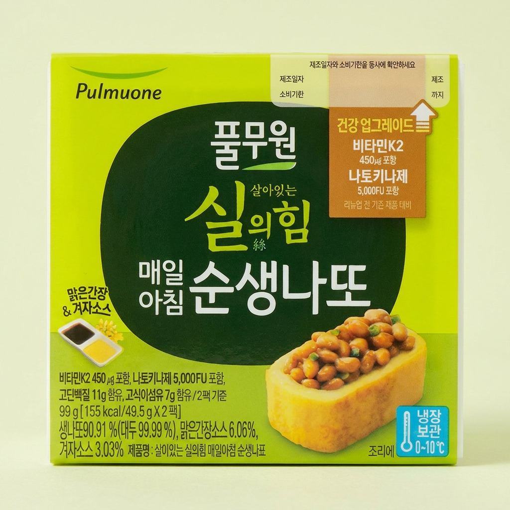풀무원 매일아침 순생나또, 49.5g, 30팩