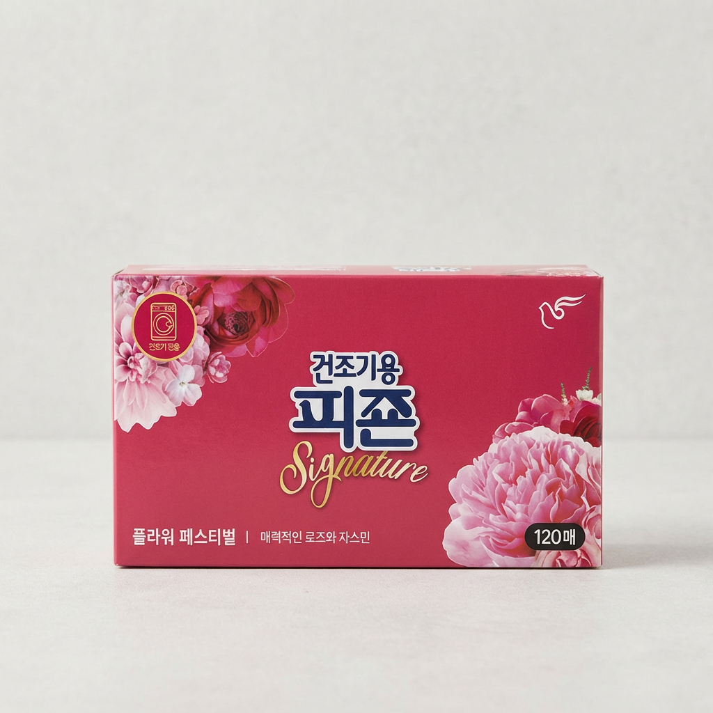 건조기용 피죤 시그니처 플라워페스티벌, 120매, 2개