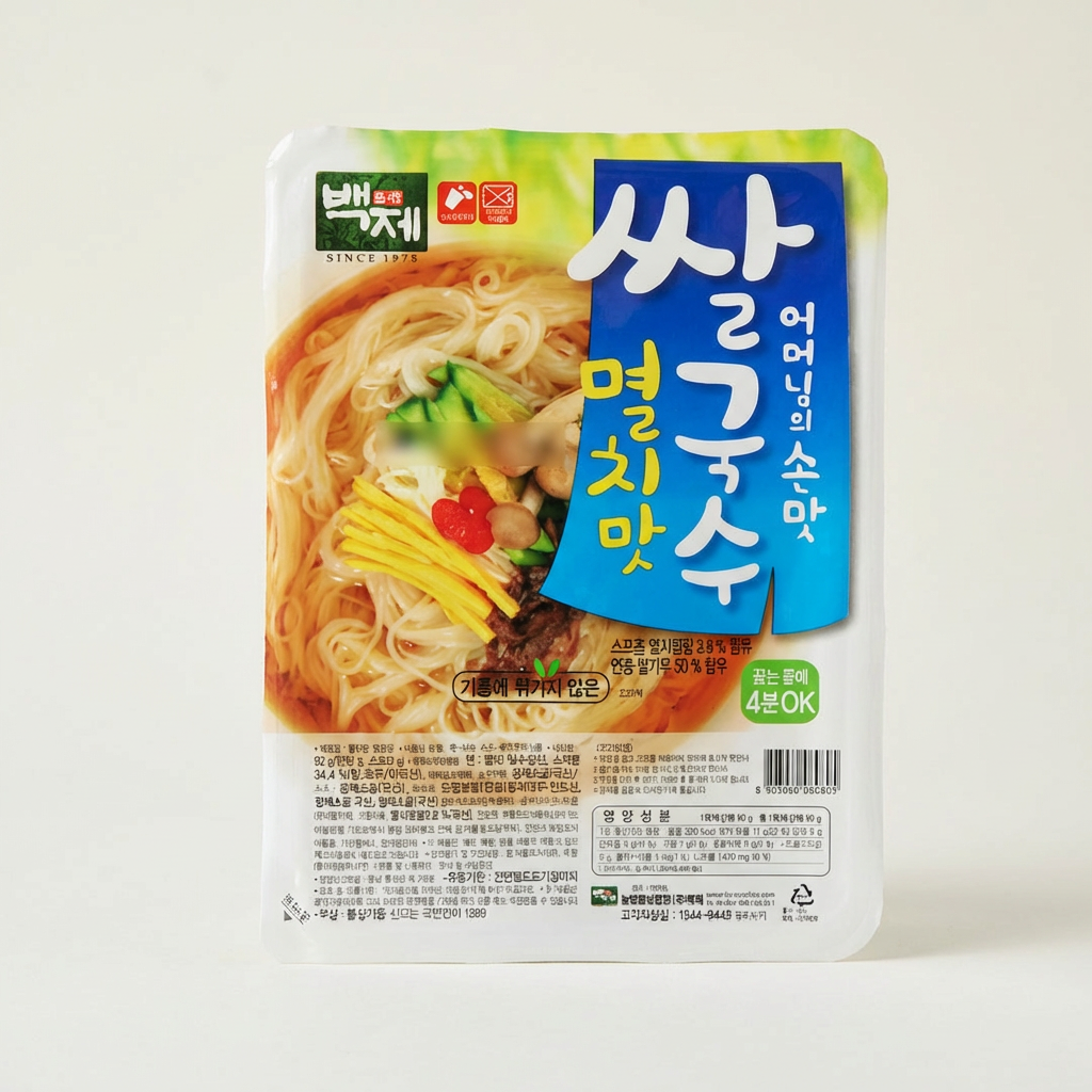 백제 쌀국수, 멸치맛, 92g, 10개