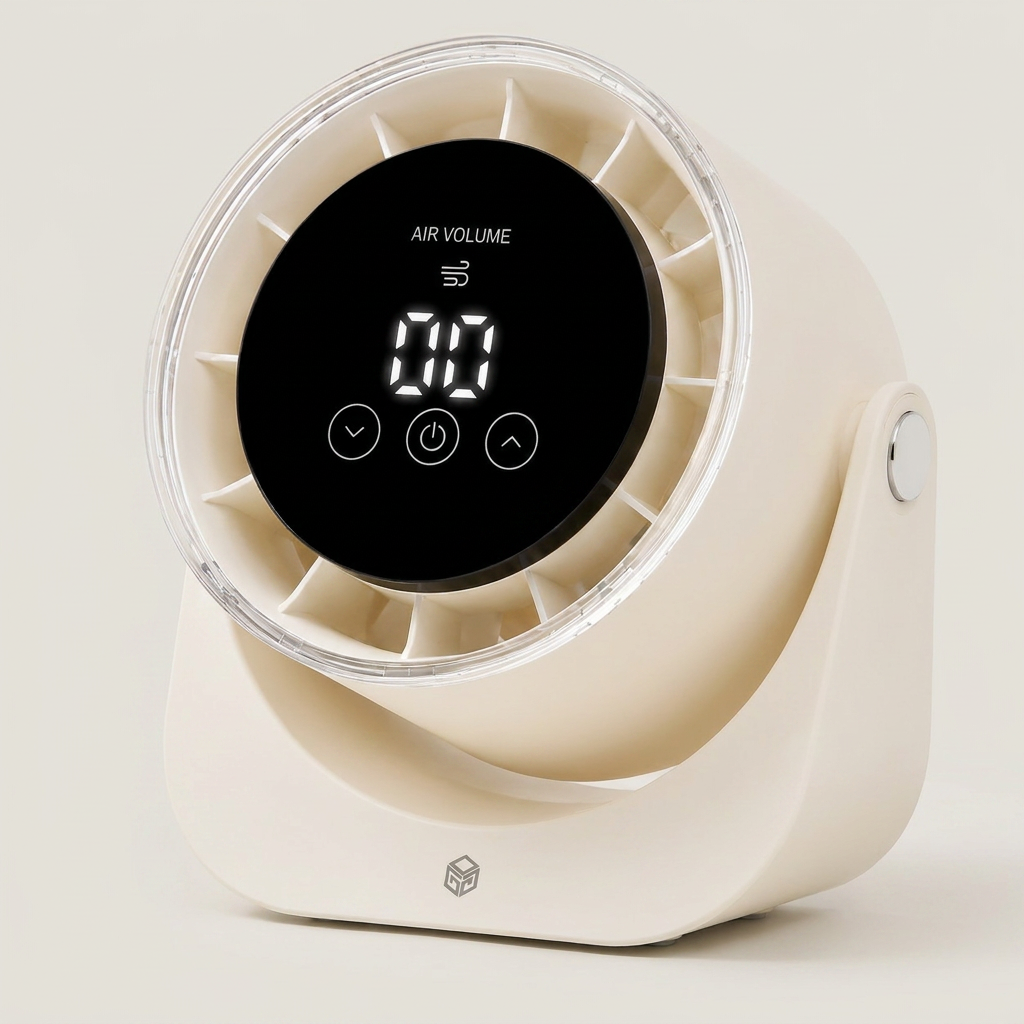 디지지 Air 100 LCD 탁상용 서큘레이터, 크림화이트
