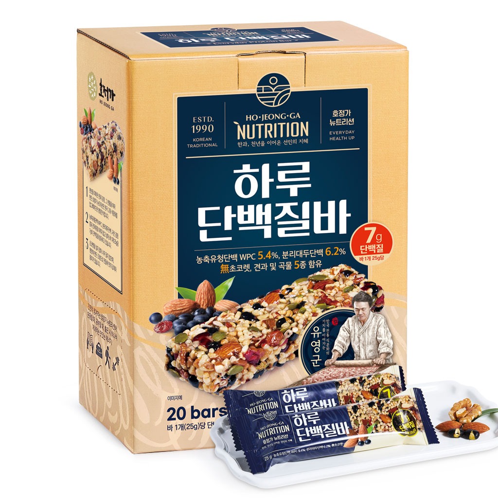 호정가 하루단백질바, 25g, 20개, 1박스 가격 비교 농업회사법인 호정식품(주) 호정가 하루단백질바, 25g, 20개, 1박스