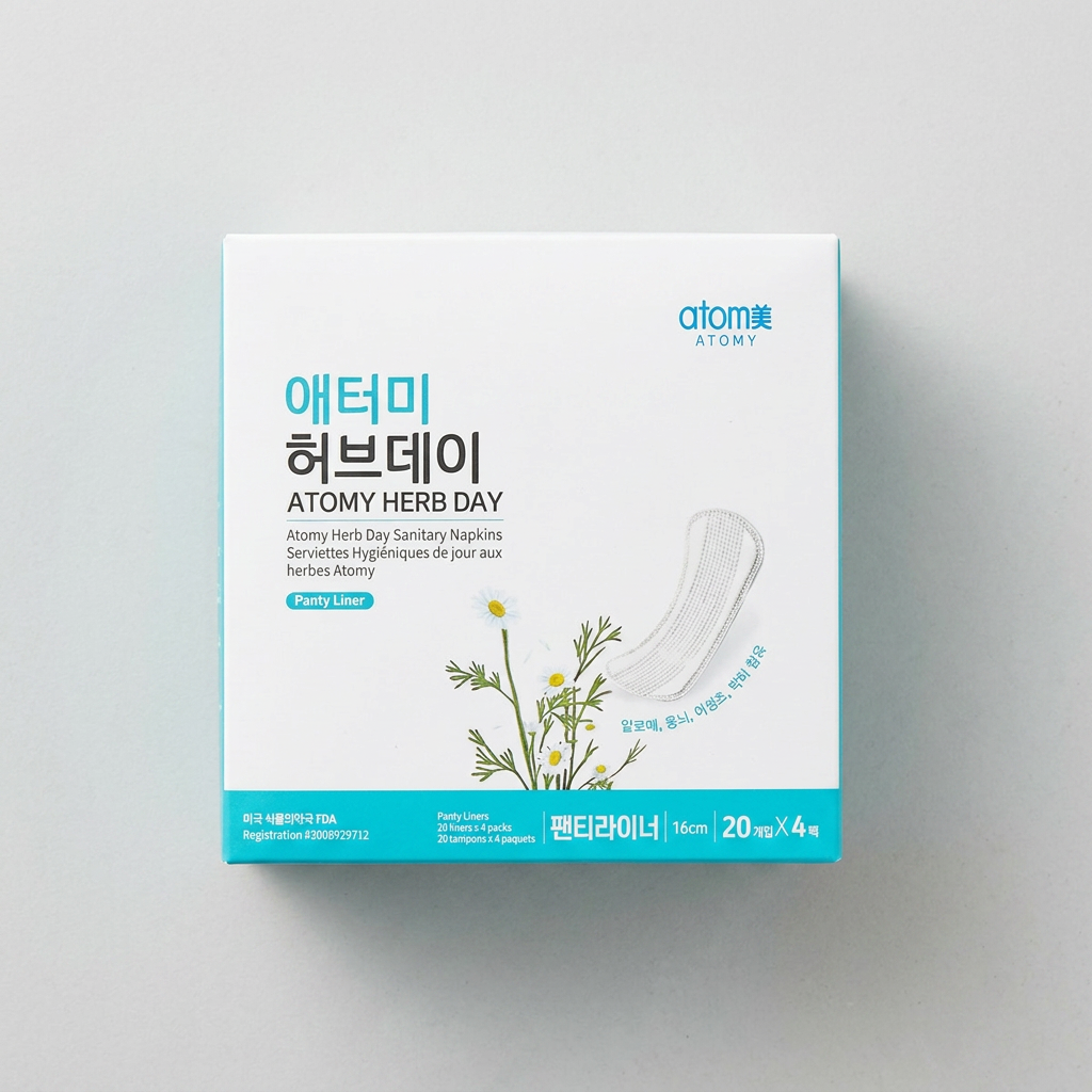 애터미 허브데이 팬티라이너, 소형, 80개, 1개