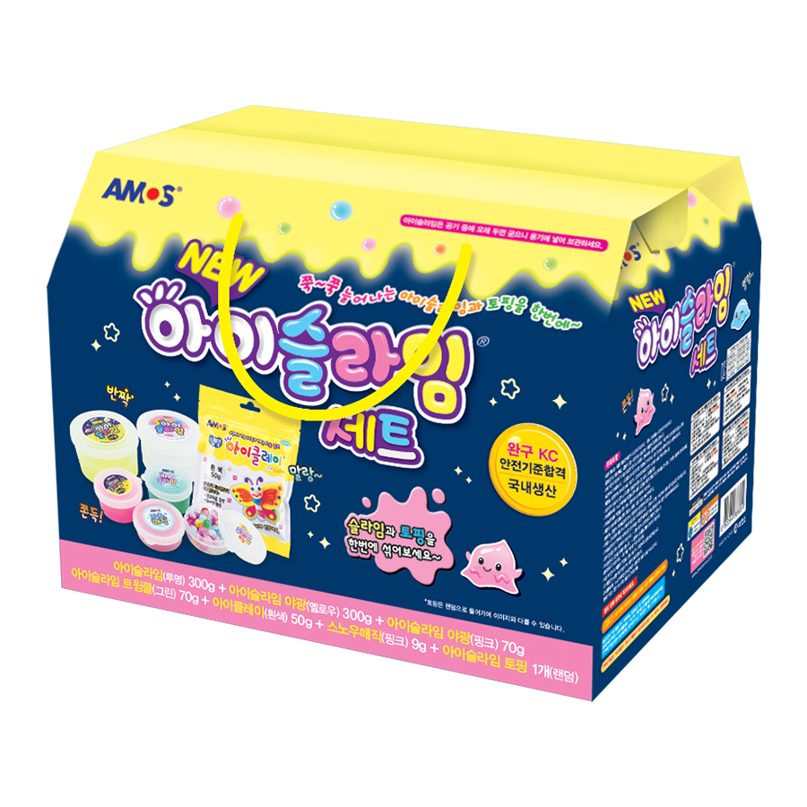（주）아모스 아이슬라임 야광 아이 슬라임 기획세트, 혼합색상, 800g, 7종