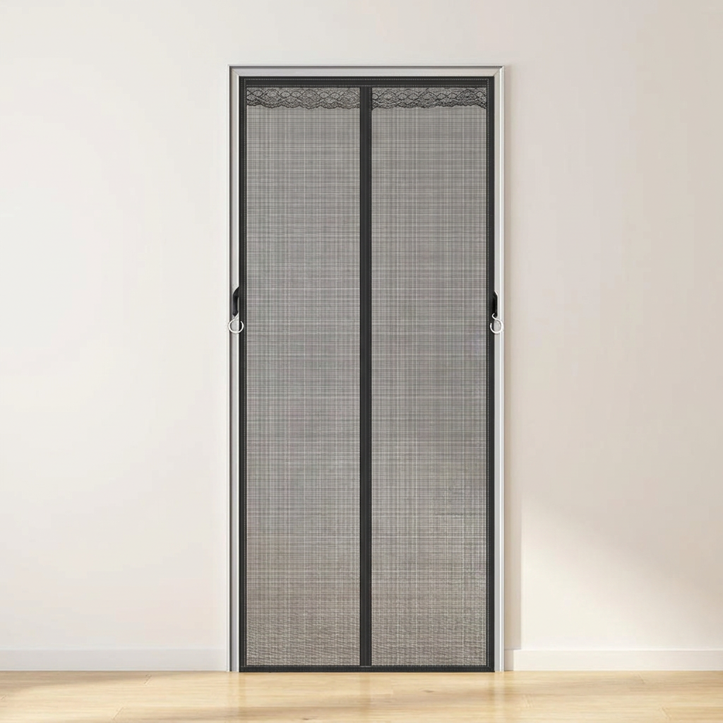 현관 모기장, 검정, 90cm x 210cm, 1개