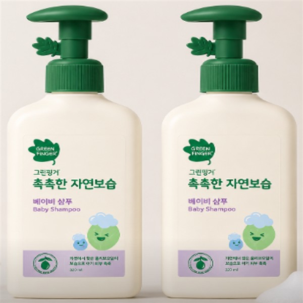 그린핑거 촉촉한 자연보습 베이비 샴푸, 320ml, 2개
