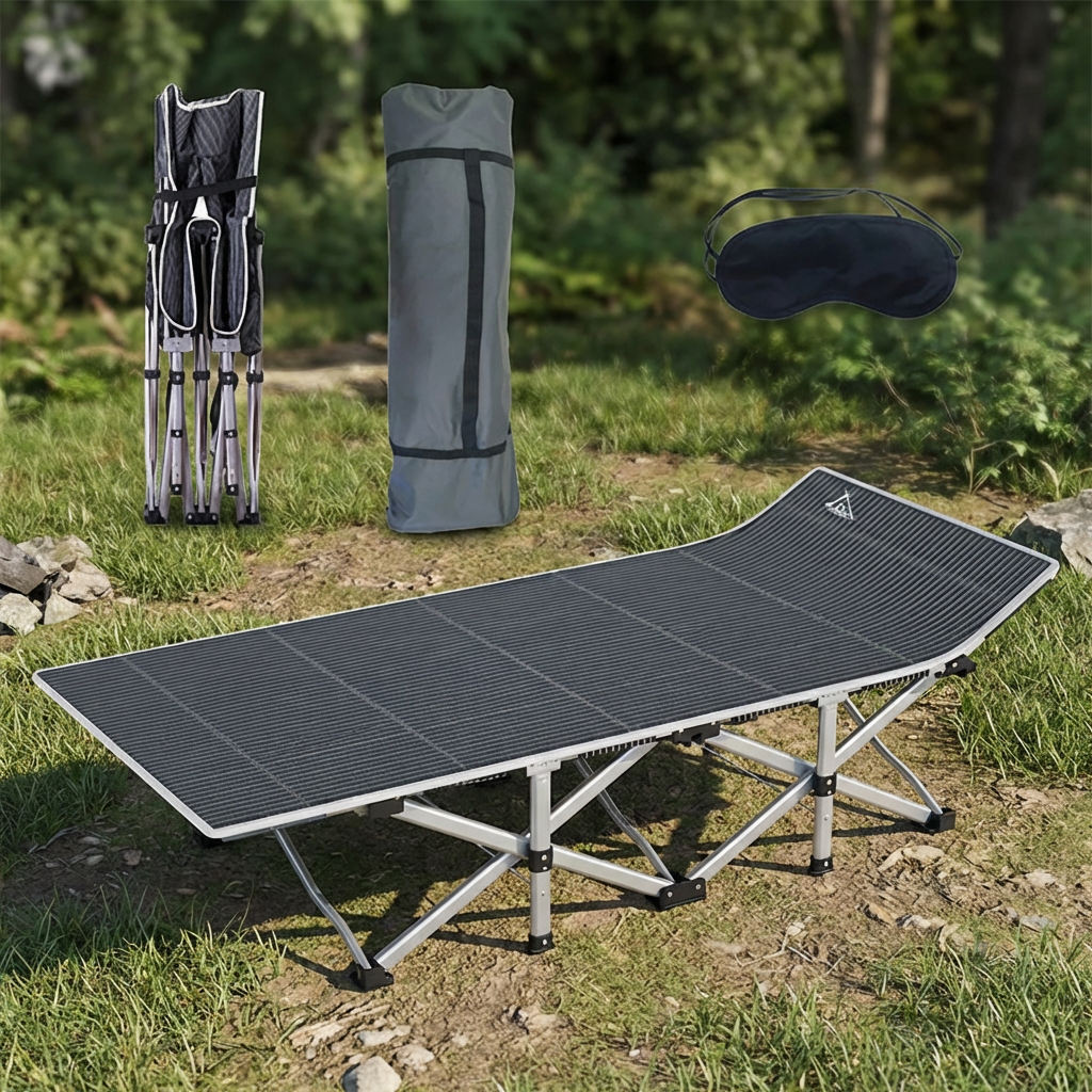 자캠 접이식 야전침대 경량 와이드 군용 간이 캠핑 침대, 기본, 대형, 190x67cm