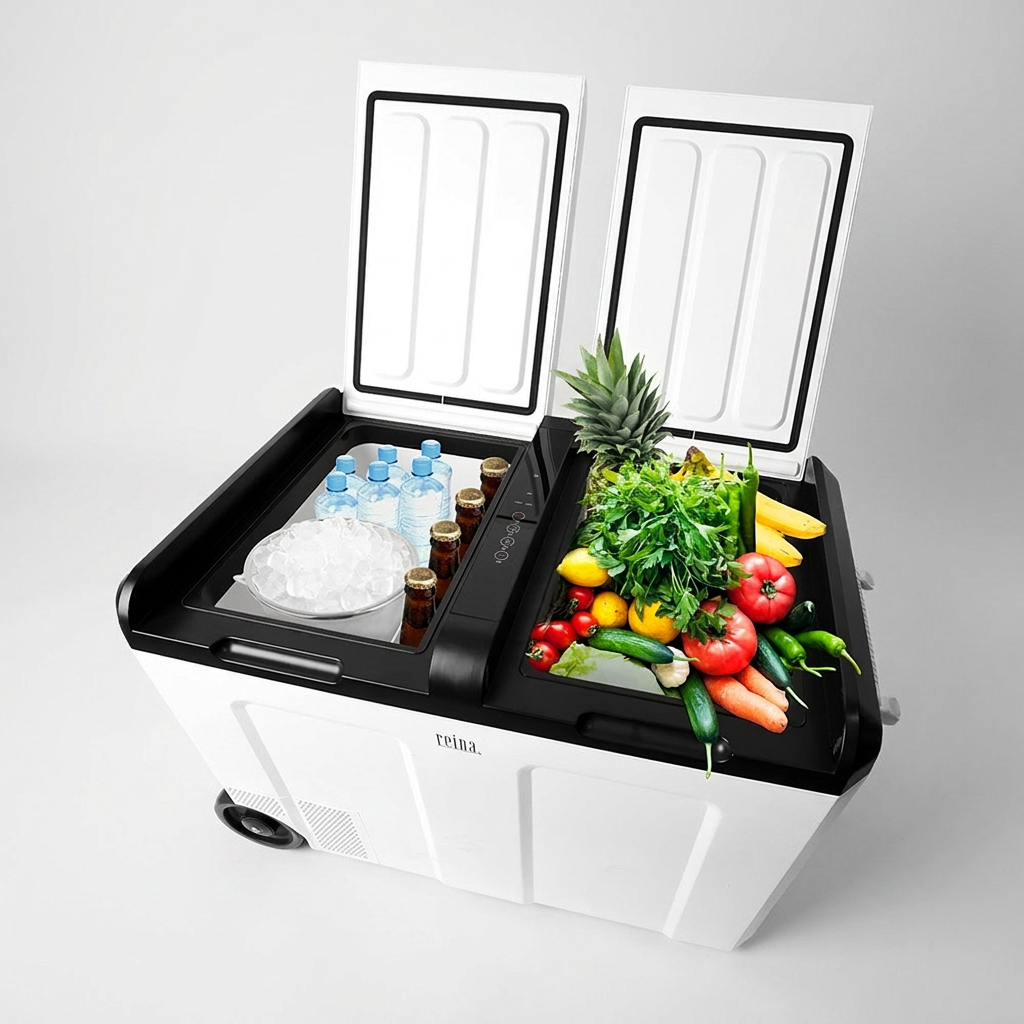 레이나 52L 차량용 캠핑 차박 이동식 냉장고 냉동고, RL-5252WS, 화이트, 1개