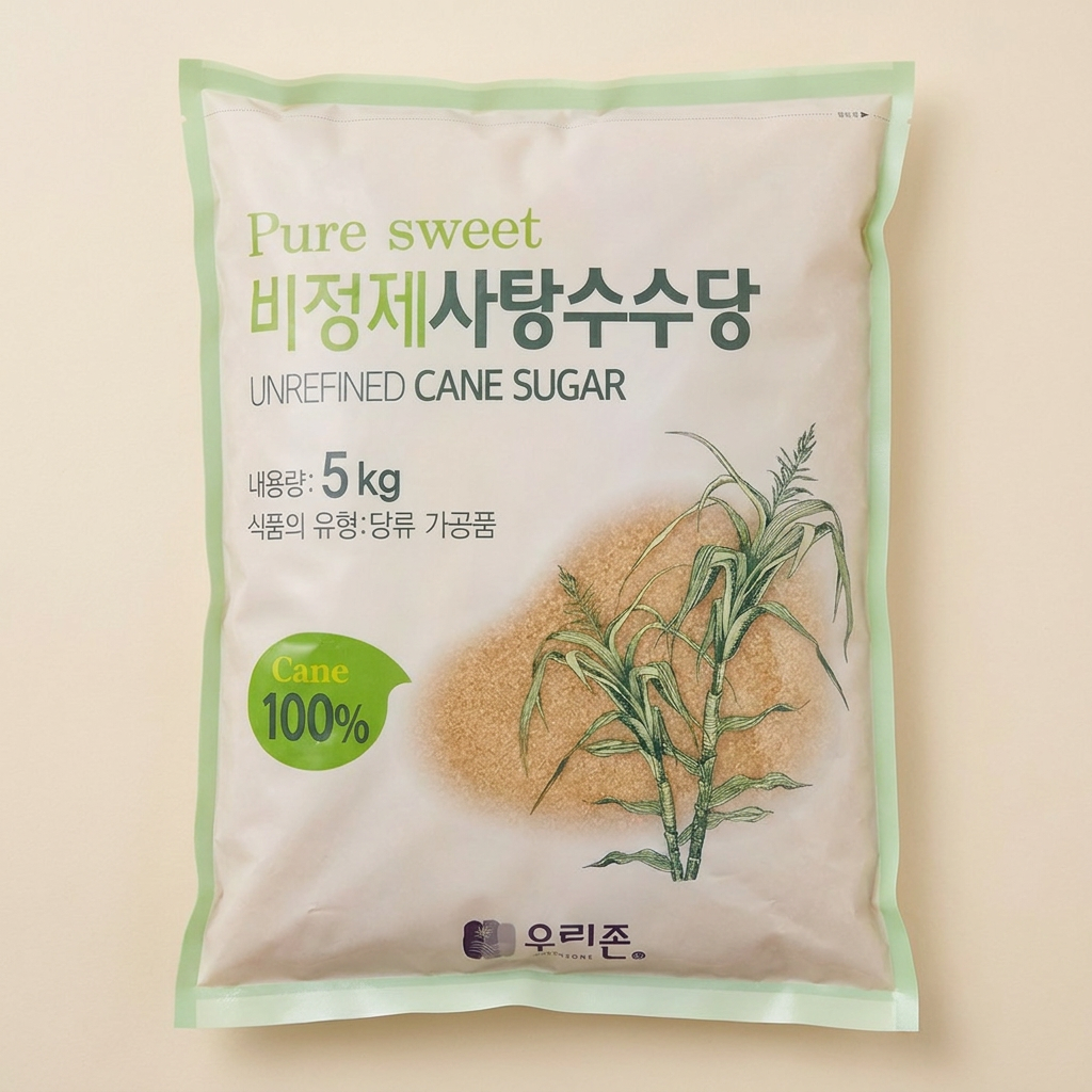 우리존 비정제 사탕수수 원당, 5kg, 1개