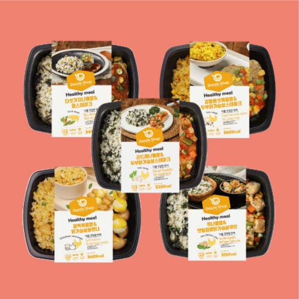 다즐샵 식단관리 도시락, 맛있는5종+건강한5종 혼합, 230g, 10개