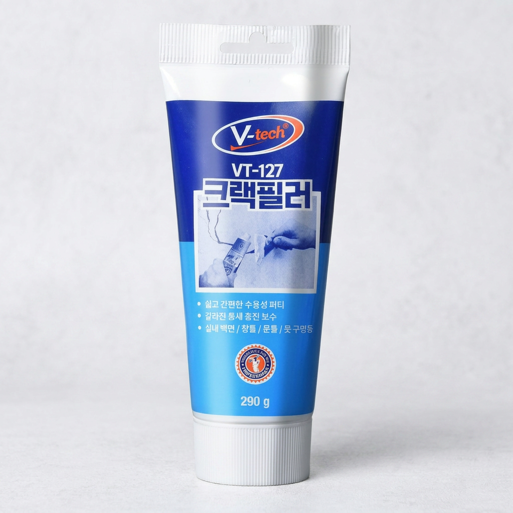 브이텍 크랙필러 틈새 메꾸미 금간 벽타일 보수제 VT-127, 백색, 290g, 1개