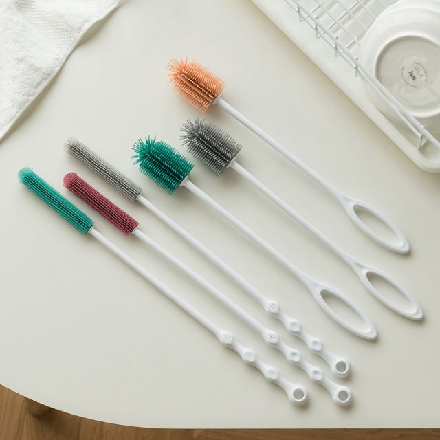 제이빌드 국산 실리콘 젖병솔 틈새 물병 브러쉬 세척솔 2종, 페트병솔, 와인, 1개