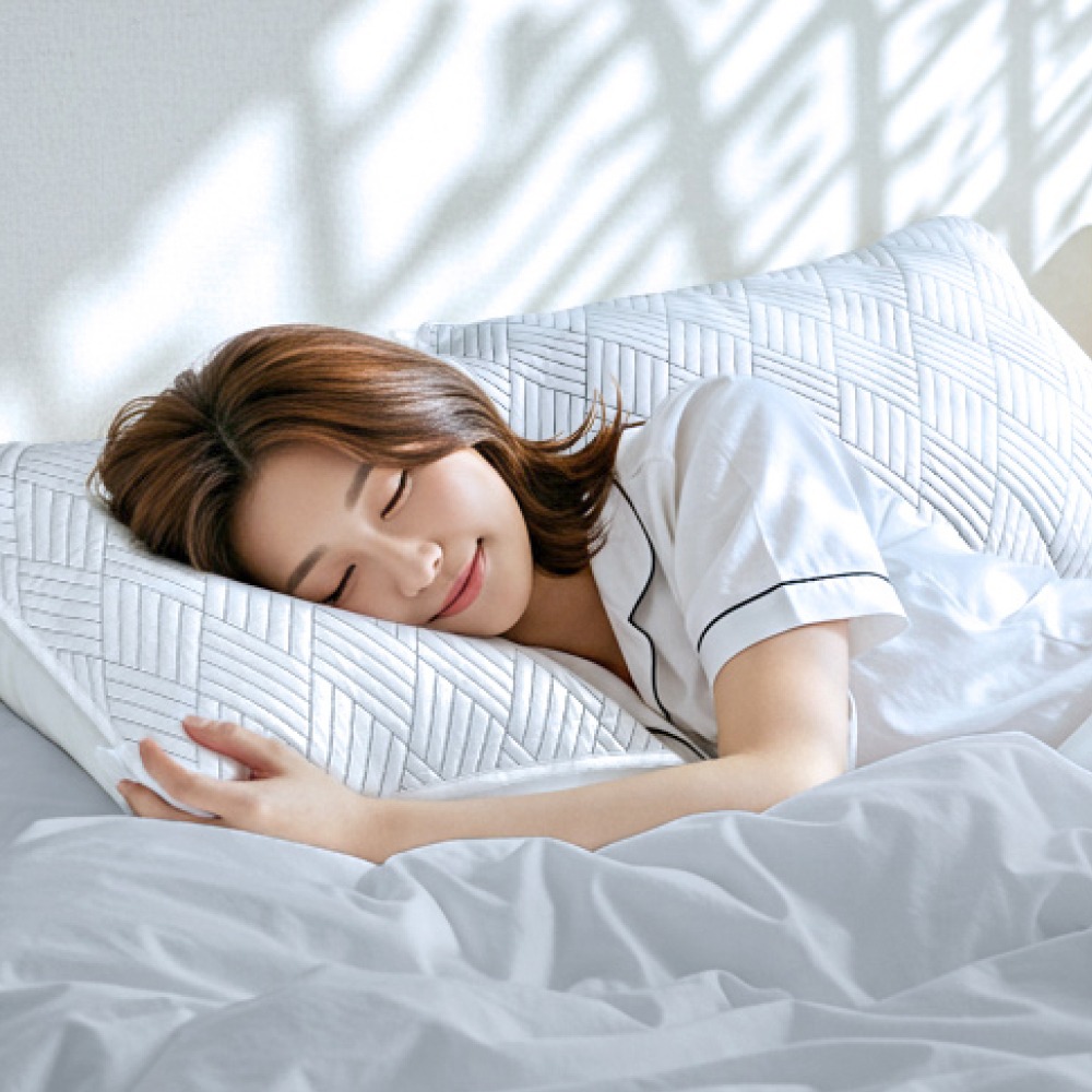 주식회사애드로드 온다잠 고급 밴딩 온다잠 쿨매트, 화이트, 퀸, 150x200cm, 쿨매트+쿨베개 세트