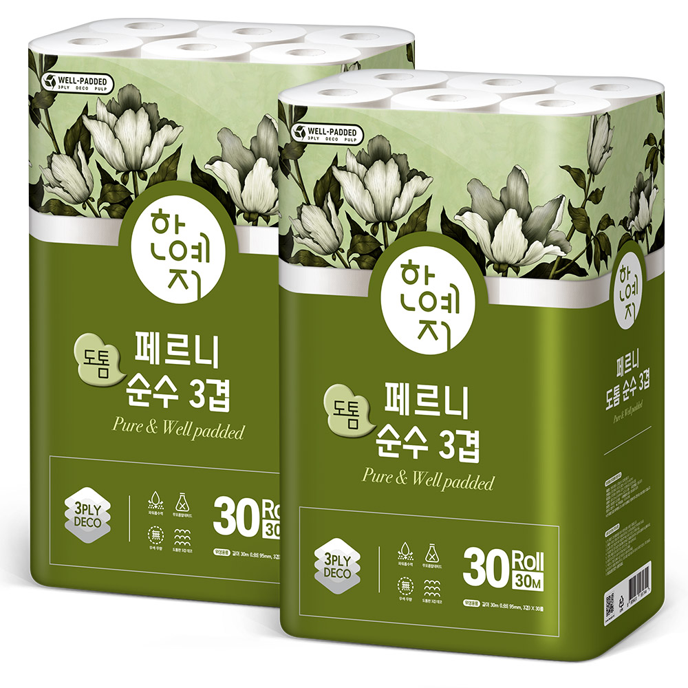한예지 페르니 도톰 순수 3겹, 30m, 30롤입, 2개 가격 추이 한예지 페르니 도톰 순수 3겹, 30m, 30롤입, 2개 - 최저가 21,160원