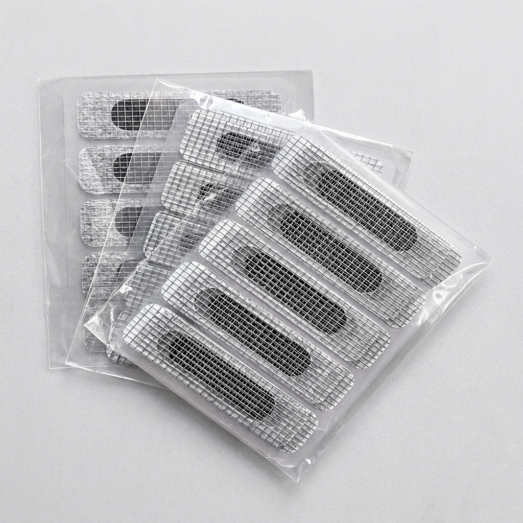 물구멍 방충망 스티커, 블랙, 5개입, 60x15mm, 1개